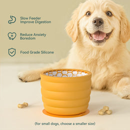 Natural Rubber Joint-Safe Slow Feeder Bowl | For Large & Long Dogs