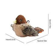 Interactive Chirping Bird Cat Toy Pet Simulation Bird Touch Voice Doll Interactive Cat Rechargeable Lifelike Bird Plush Toy