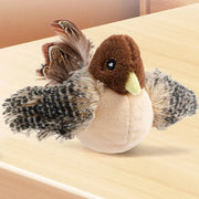 Interactive Chirping Bird Cat Toy Pet Simulation Bird Touch Voice Doll Interactive Cat Rechargeable Lifelike Bird Plush Toy