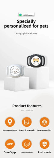 Pet Locator Anti Lost Device Cat Dog Tracking Reservation Device Tracking Artifact Collar Bluetooth GPS Locator for IOS Iphone